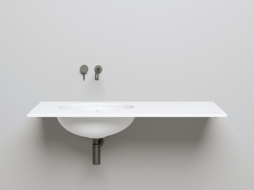 Раковина из искусственного камня S-Stone Salini MAREA 1101209M 60х40 встраиваемая цвет белый без отверстий под смеситель - фото 2